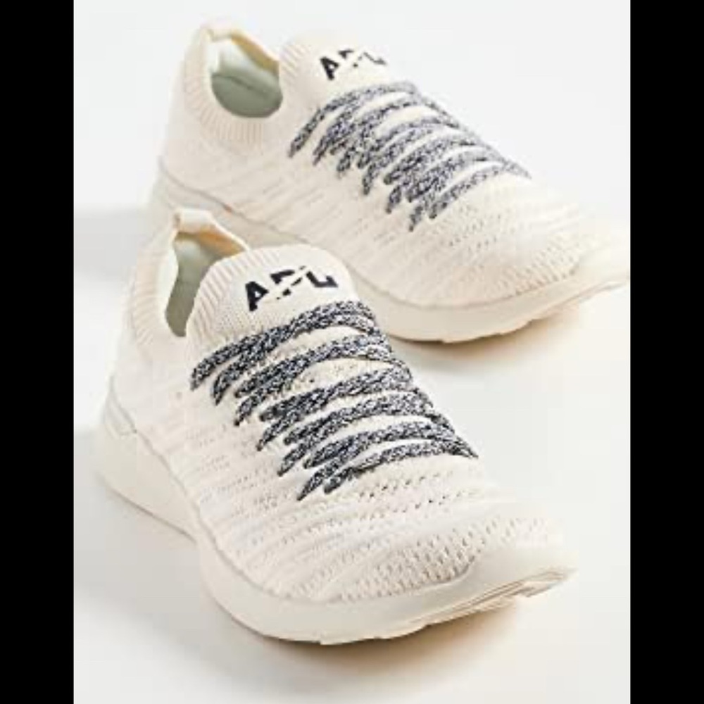 APL Ivory Knit Sneakers with Black Accents